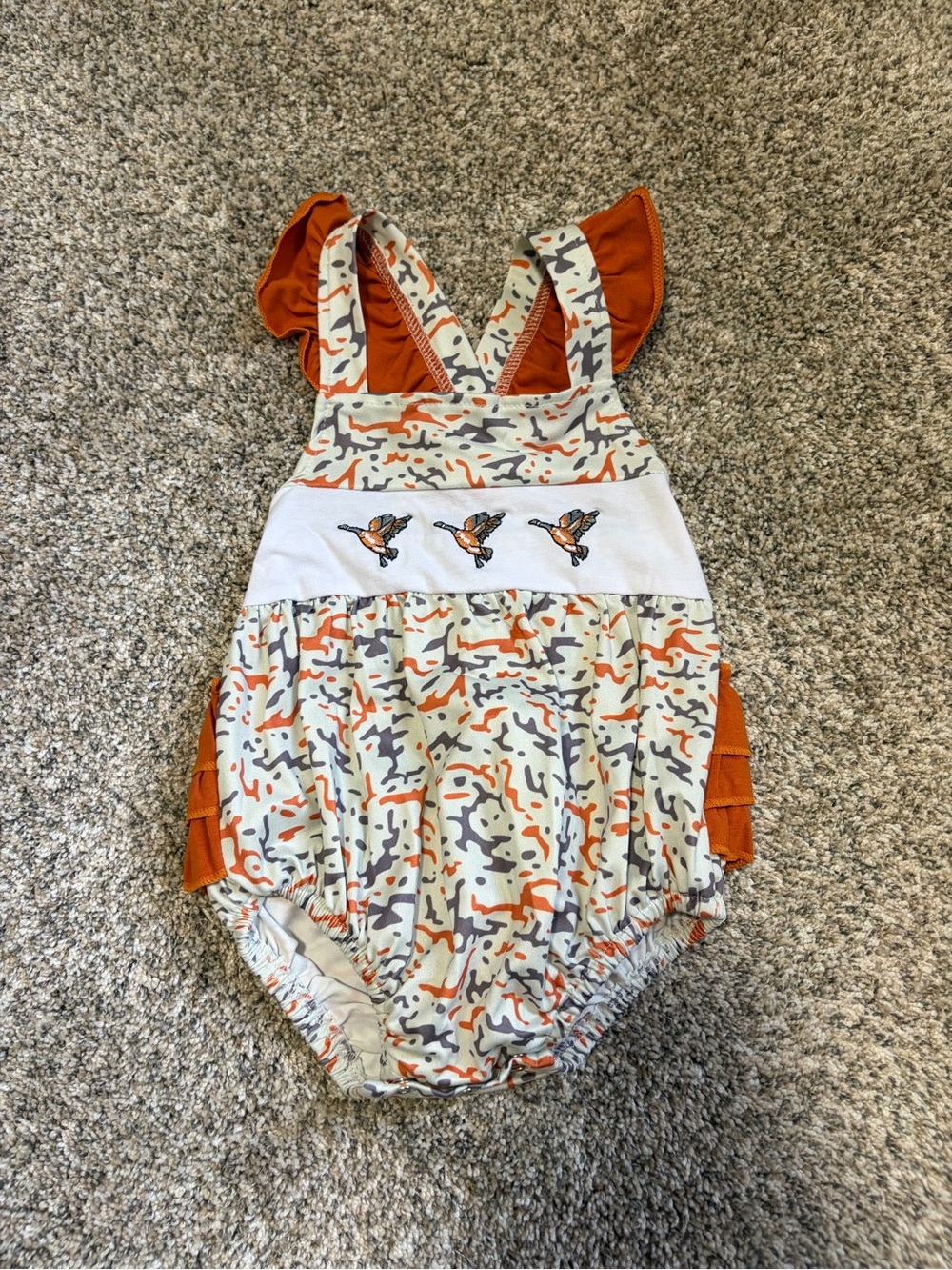 Girl’s Duck Print Bubble Romper